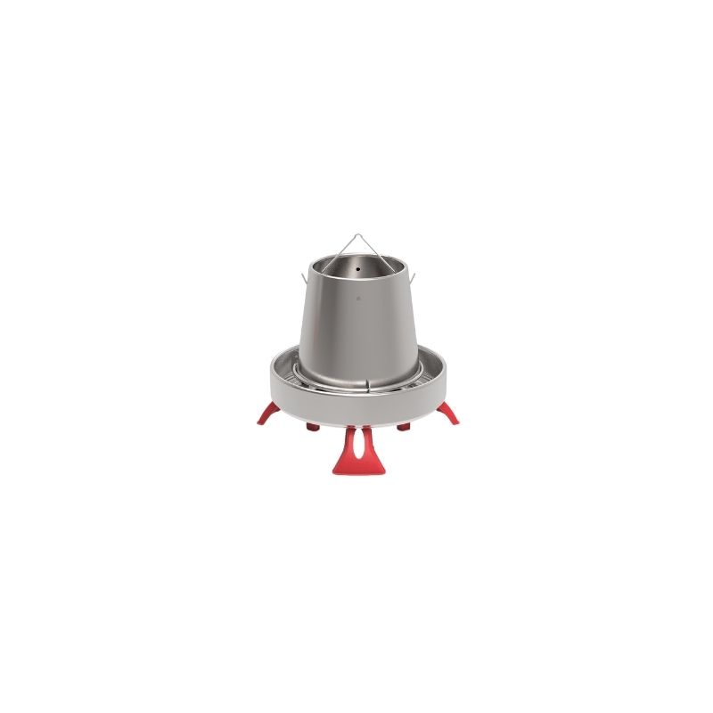 TOLVA METAL C/PATAS PARA AVES 5 KG.