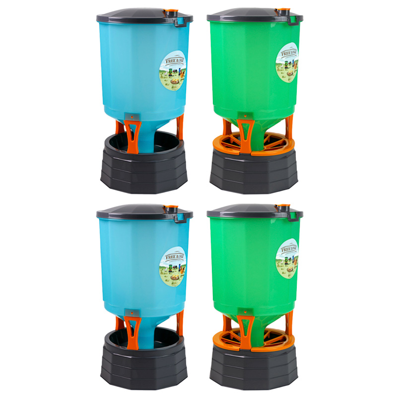 BEBEDERO + COMEDERO SILO 45L FREE-RANGE (PACK 2+2 UD)