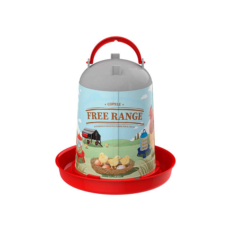 BEBEDERO ECO AVES 5L FREE RANGE ROJO