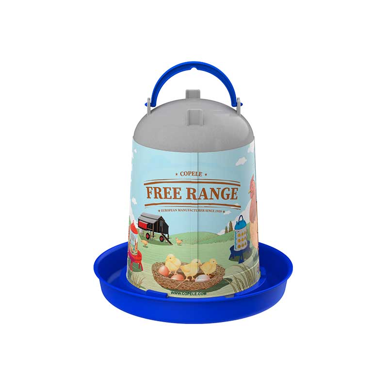 BEBEDERO ECO AVES 5L FREE RANGE AZUL