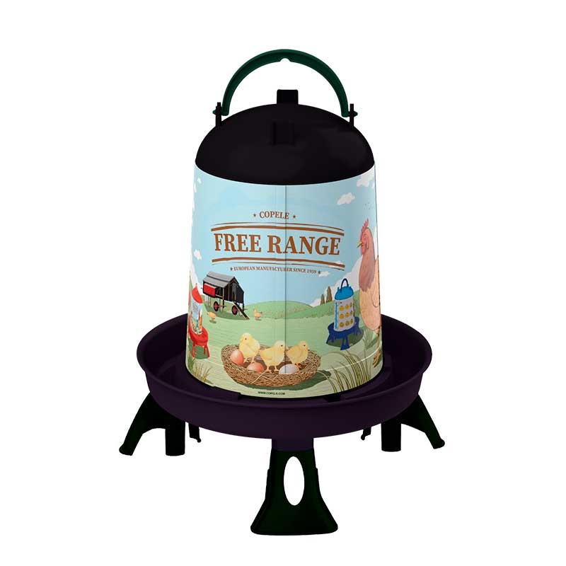 BEBEDERO ECO AVES 5L FREE RANGE C/PATAS RECICLADO