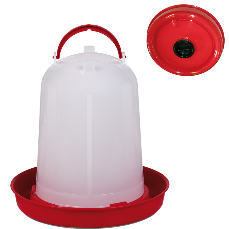 BEBEDERO ECO POLLOS 8L C/TAPON ROJO