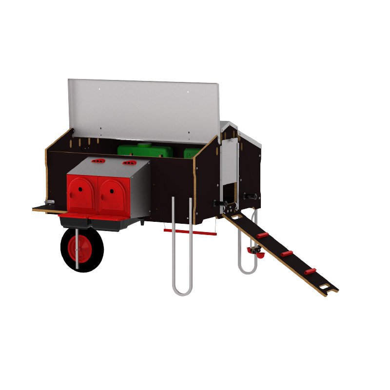 GALLINERO MOVIL 1x1.2MT C/KIT DESPLAZ FREE-RANGE