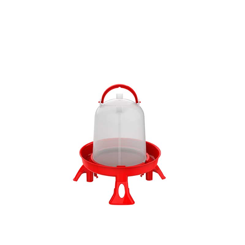 BEBEDERO ECO POLLOS 1.5 LITROS ROJO C/PATAS