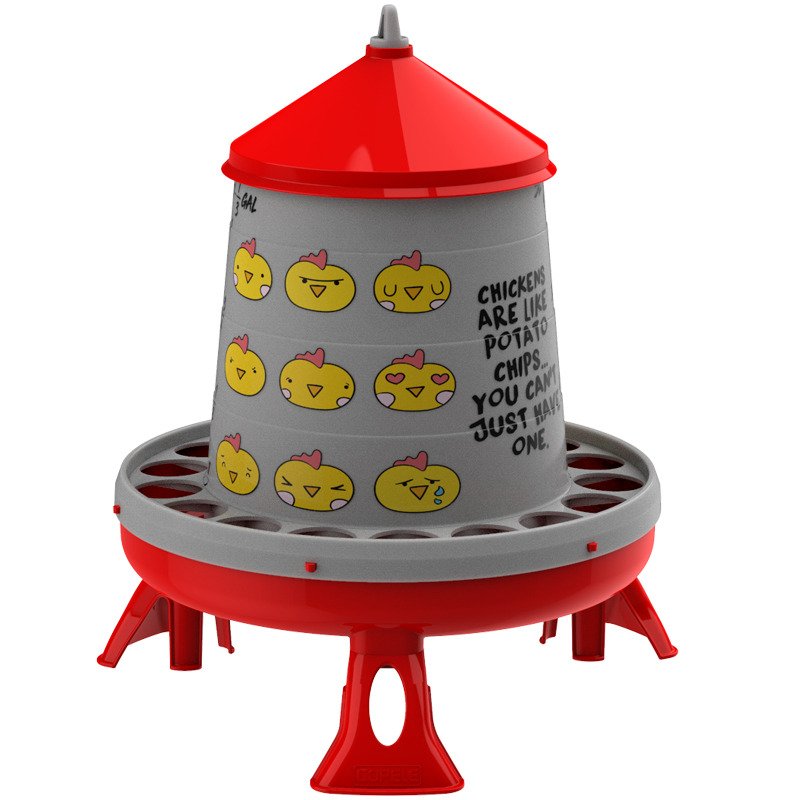 TOLVA PLAST AVES 4KG CHIPS C/PATAS ROJO