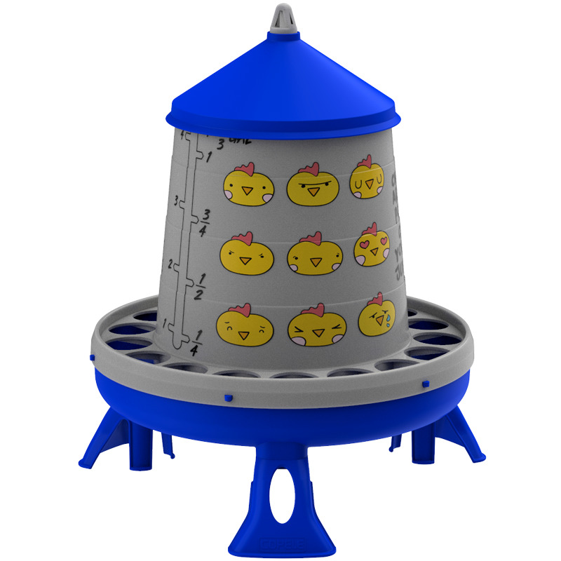 TOLVA PLAST AVES 4KG CHIPS C/PATAS AZUL