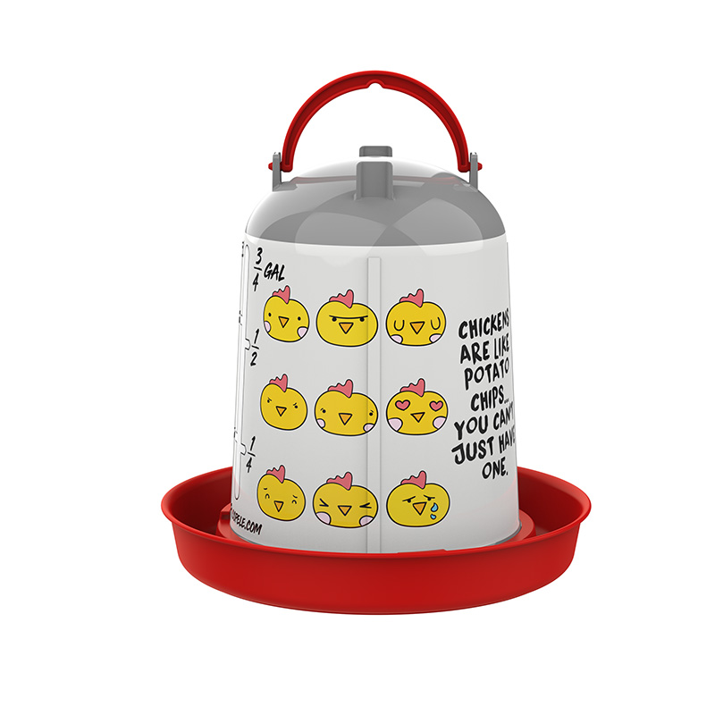 BEBEDERO ECO AVES 3L CHIPS ROJO