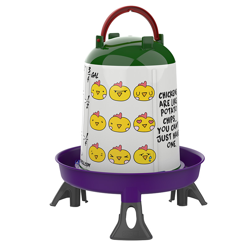 BEBEDERO ECO AVES 3L CHIPS C/PATAS RECICLADO