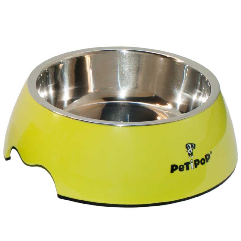 COMEDERO MELAMINA PETIPOP VERDE T"L"