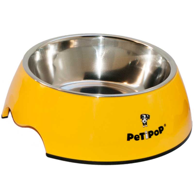 COMEDERO MELAMINA PETIPOP AMARILLO T"M"