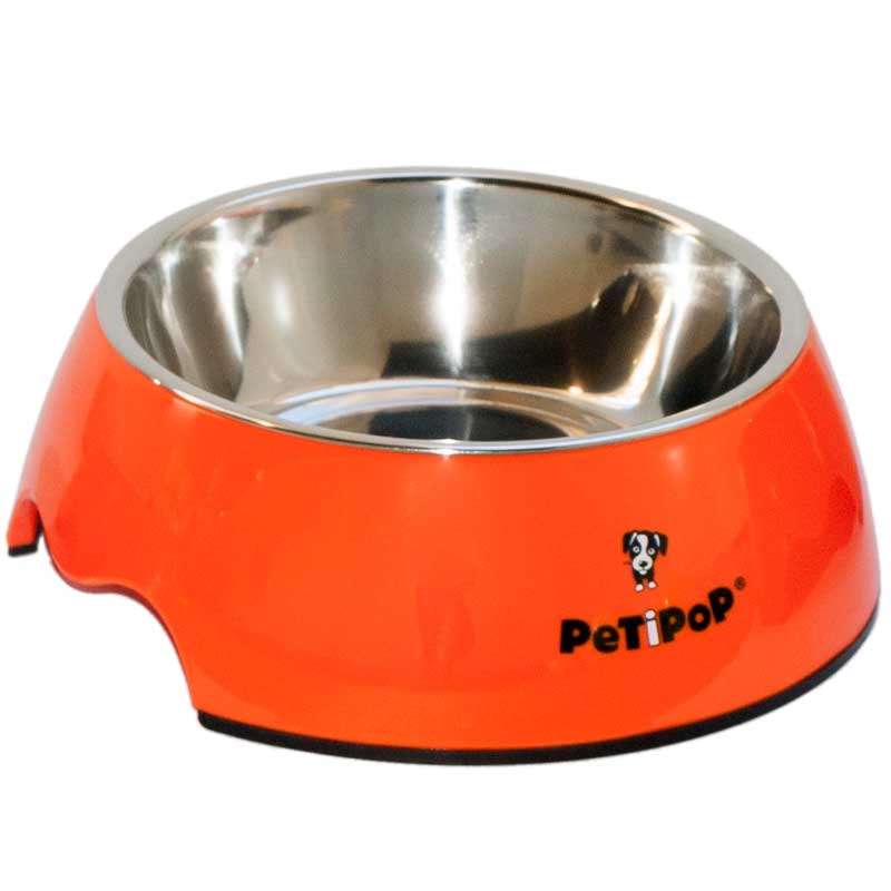 COMEDERO MELAMINA PETIPOP NARANJA T"M"